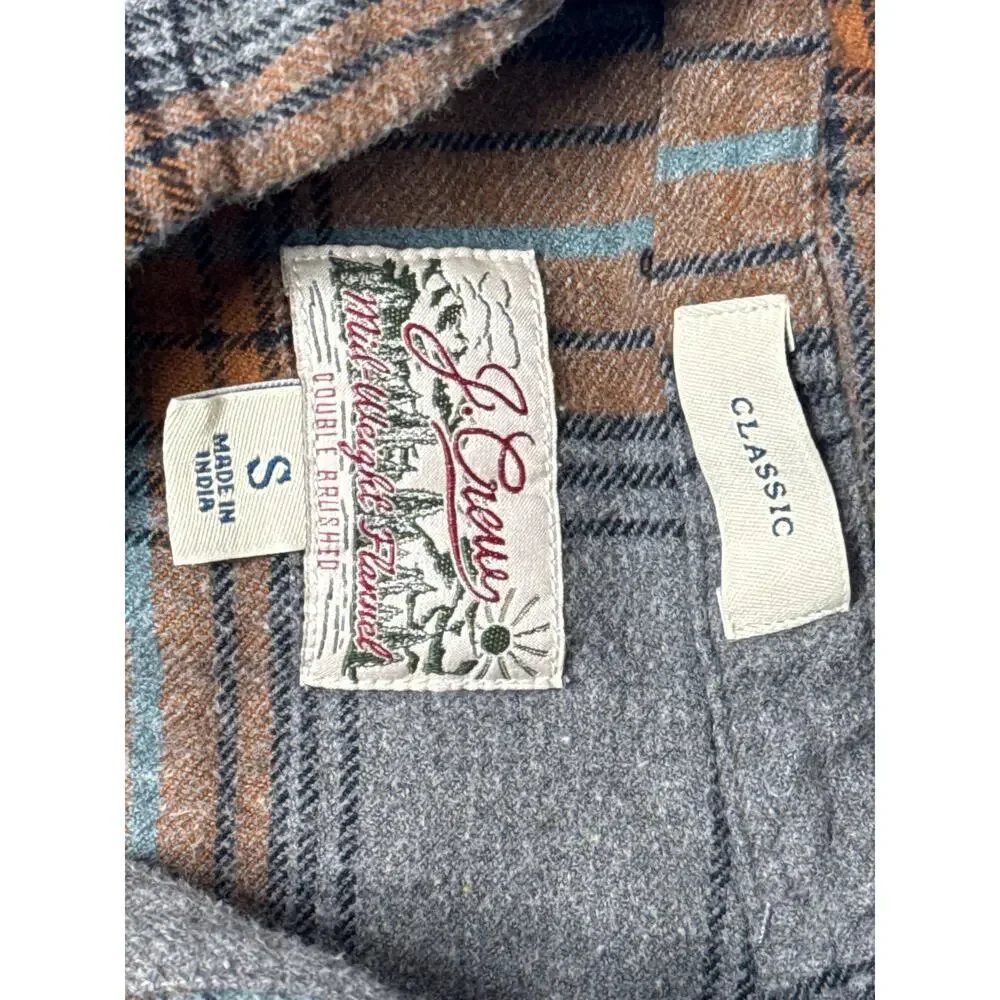 J.Crew Re-Imagined Midweight Double Brushed Flannel Shirt – Men’s Small